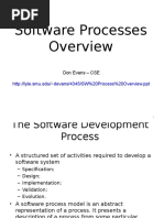 Software Processes: Don Evans - CSE