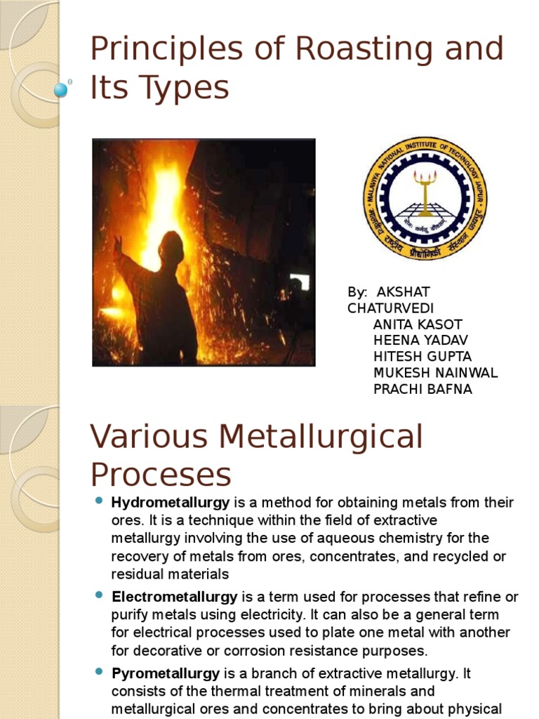 Roasting Principles and Types Explained | PDF | Crystalline Solids | Gases