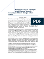 Islam (Khas) Nusantara Sebagai Representasi Poros Tengah Sekaligus Kiblat Ketiga Islam Dunia