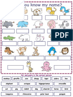 Match Animals to Pictures Activity