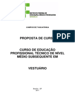 Plano Do Curso Técnico em Vestuário - Subsequente