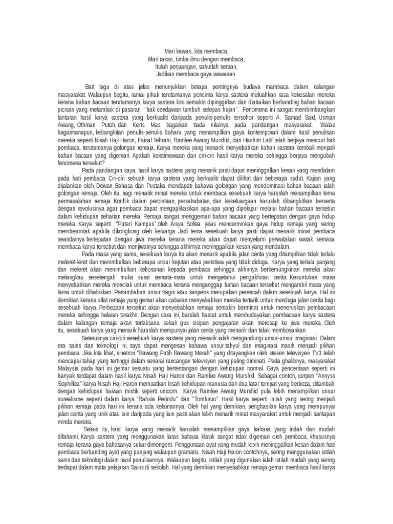 Contoh Sastera | PDF