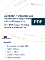 ASME B31.1 Operation and Maintenance Requirements