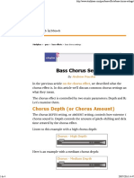 Bass Chorus Settings: Chorus Depth (Or Chorus Amount)