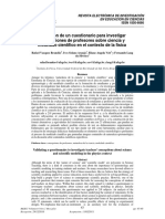 Validación de Un Cuestionario para Investigar Concepciones de Profesores Sobre Ciencia y Modelado Científico en El Contexto de La Física