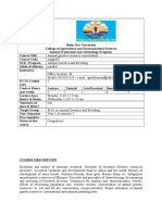 Genetics Resource and Conservation-Course Guide