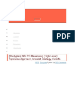 (Studyplan) SBI PO Reasoning (High Level) : Topicwise Approach, Booklist, Strategy, Cutoffs