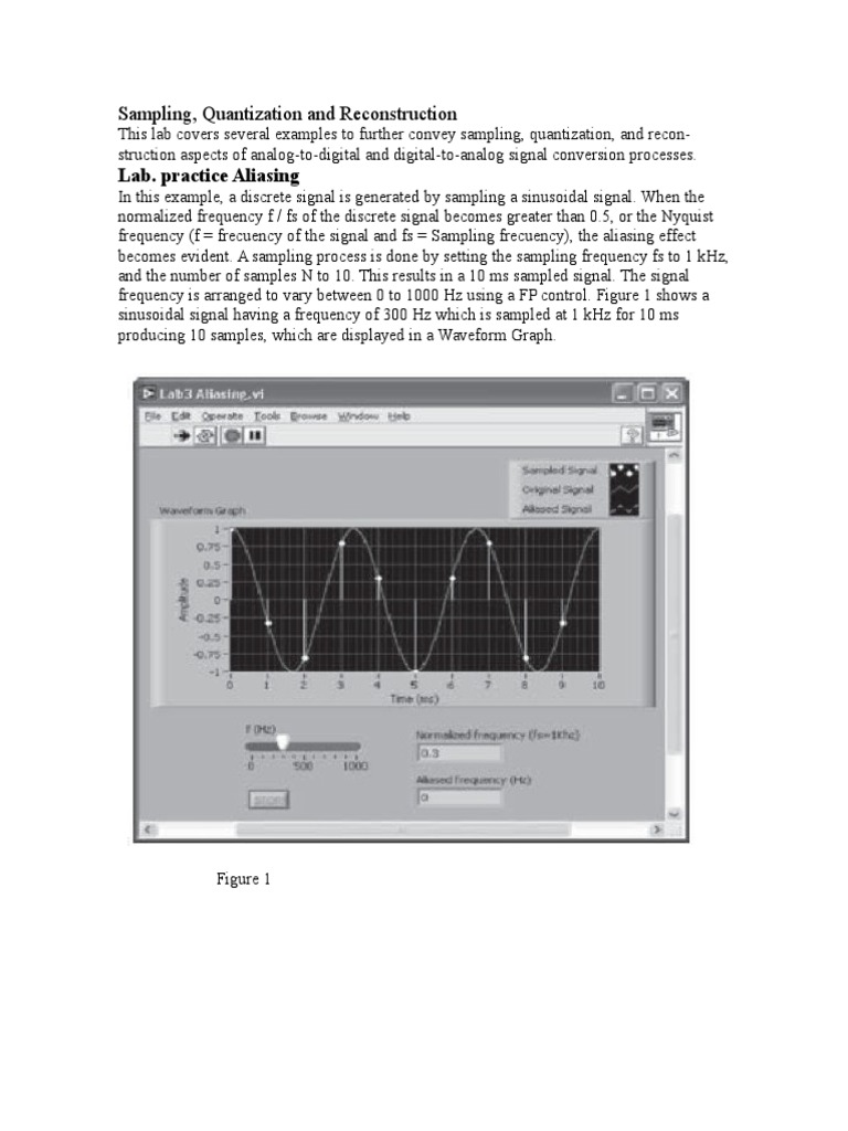 Sampling and Aliasing in Signal Processing | PDF | Sampling (Signal ...