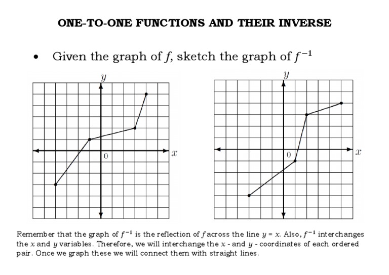 Graphing One-to-One Functions | PDF | Function (Mathematics ...