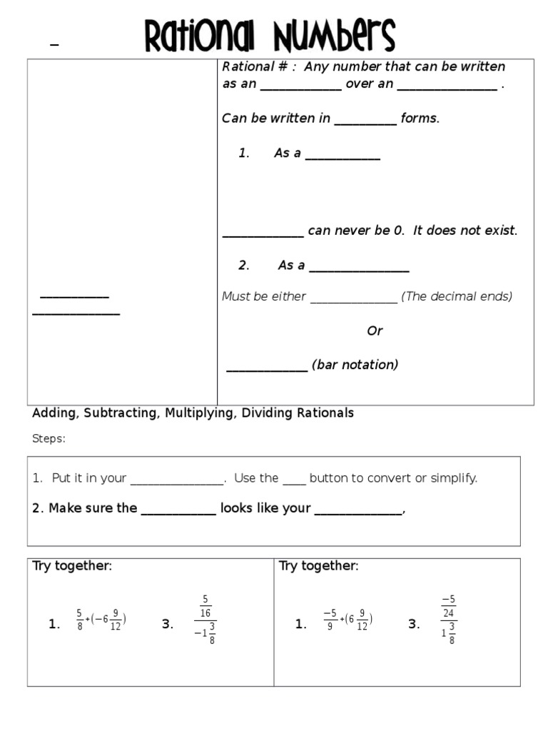 Understanding Rational Numbers and Operations | PDF | Numbers | Arithmetic
