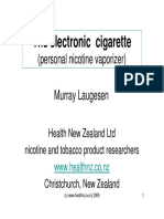 The Electronic Cigarette: (Personal Nicotine Vaporizer) Murray Laugesen