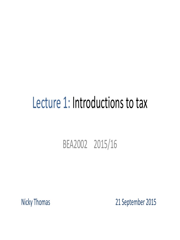 Intro to UK Taxation for Students | PDF | Tax Rate | Taxes