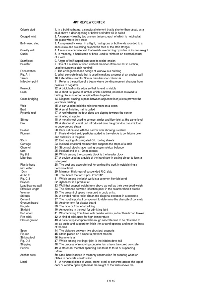 JPT Review Center PDF Deep Foundation Framing (Construction)