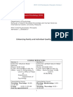 Department of Psychology, IIUM: Enhancing Family and Individual Quality of Life