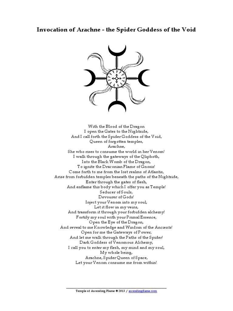 Invocation of The Spider Goddess | PDF