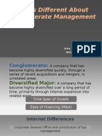 What's Different About Conglomerate Management: Presented By