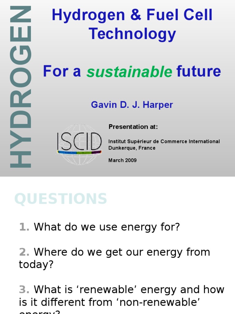 Hydrogen & Fuel Cell Technology For A Future | PDF | Fuel Cell ...