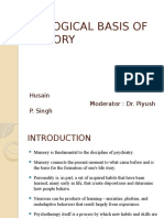 Biological Basis of Memory: Dr. Karrar Husain Moderator: Dr. Piyush P. Singh