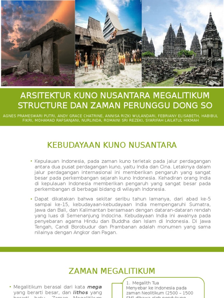 Arsitektur Kuno Nusantara Megalitikum Structure Dan Zaman Perunggu