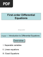 First-Order Differential Equations: DR Faye-Jan 2014