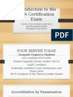ATA Certification Exam Presentation