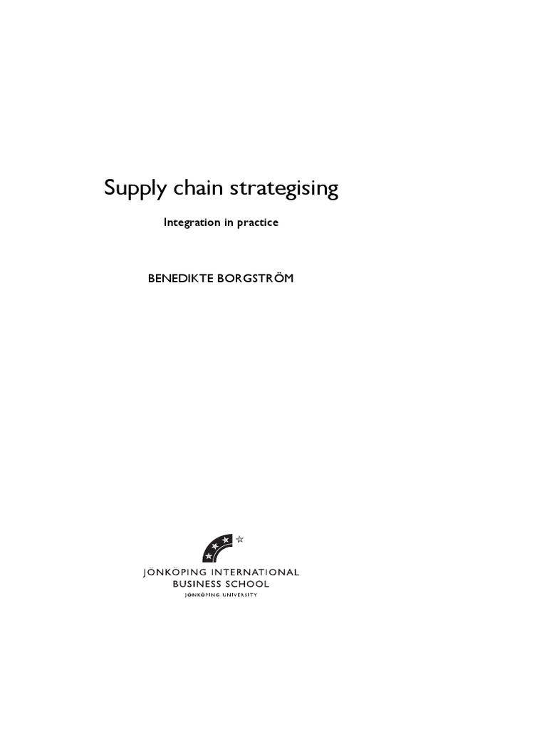 Dissertation 58 Supply Chain Supply Chain Management