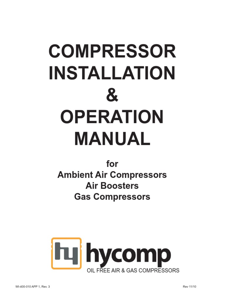 Compressor Io Manual | PDF | Gas Compressor | Valve