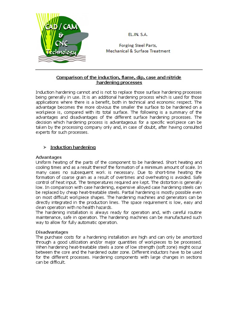 Surface Hardening Methods PDF PDF Annealing (Metallurgy) Innovation