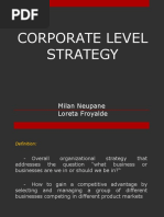 Corporate Level Strategy