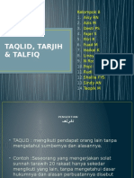 Taqlid, Tarjih & Talfiq