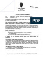 Notice of Proposed Dismissal Served For Deputy Raul T. Cervantes On 09-29-16