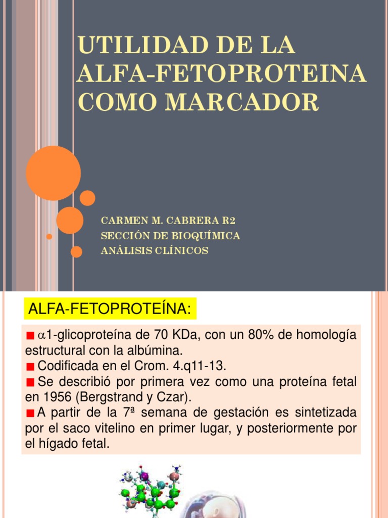 Utilidad de La Alfa-Fetoproteina Como Marcador | PDF | Neoplasias | Cáncer