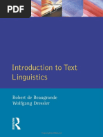 Intro To Text Linguistics (Sample)