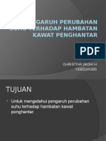 Pengaruh Perubahan Suhu Terhadap Hambatan Kawat Penghantar