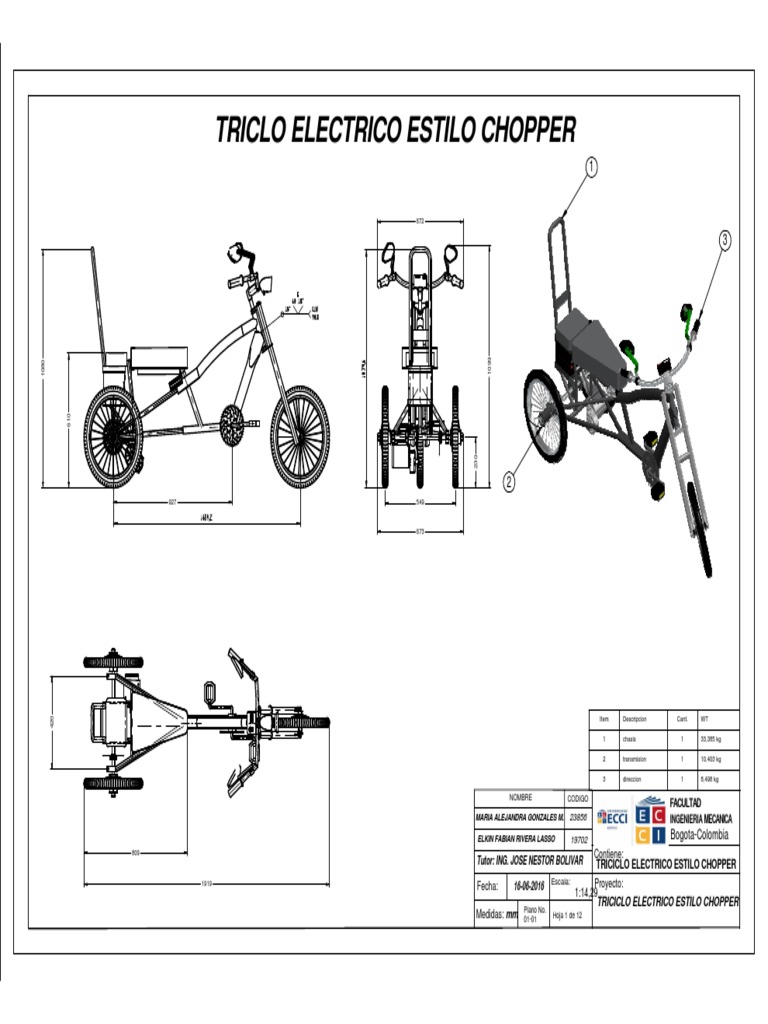 Planos Triciclo Estilo Chopper PDF