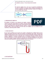 Dispositivos Para Medir Caudal y Velocidad de Fluidos