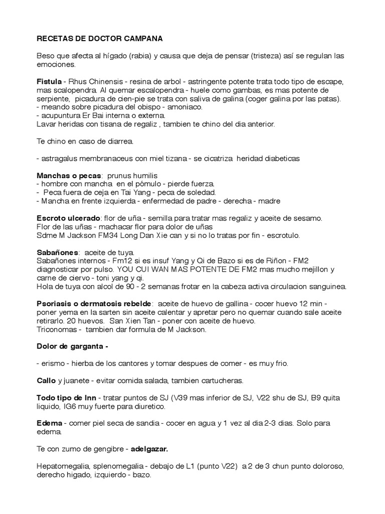 Recetas Del Dr. Campana PDF | PDF