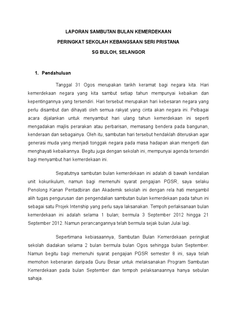 Laporan Sambutan Bulan Kemerdekaan 140920051659 Phpapp01 Pdf