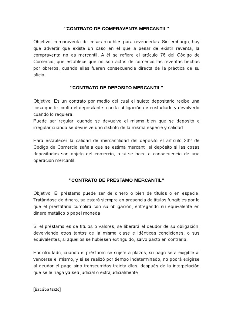 Objetivo de Contratos Mercantiles Pagos Gobierno