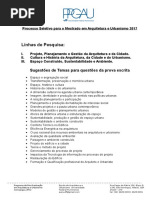 Temas Redação Bibliografia Seleção de Mestrado 2017 Uff