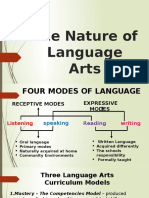 Nature of Language Arts - 4 Modes & 3 Models