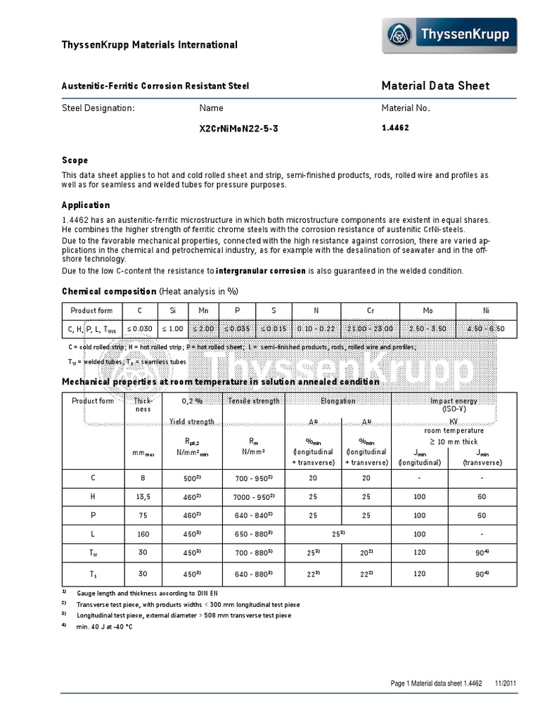 1.4462 EN-material Duplex PDF | PDF