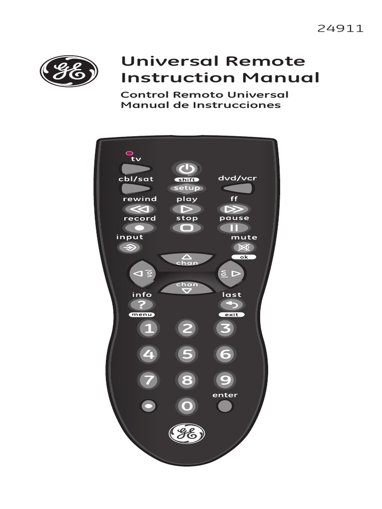 Control universal GE24911Manualv2.pdf Remote Control Display
