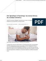 Del Ghosting Al - Benching, Las Nuevas Formas de Crueldad Romántica - 04.08.2016 - LA NACION