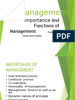 Management: Importance and Functions of Management