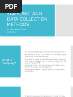 Sampling and Data Collection Methods