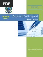 Advance Auditing and Assurance