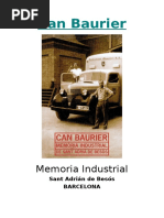 Memoria Industrial de Can Baurier - Castellano