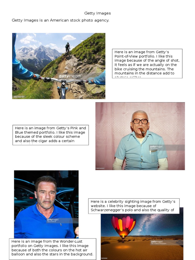 Getty Images Getty Images Is An American Stock Photo Agency | PDF