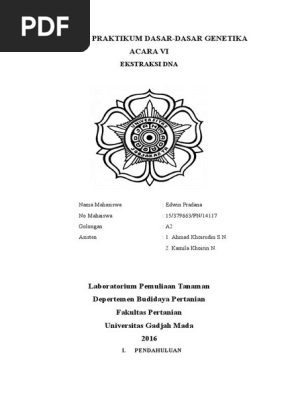Makalah Dasgen Acara Ekstraksi Dna